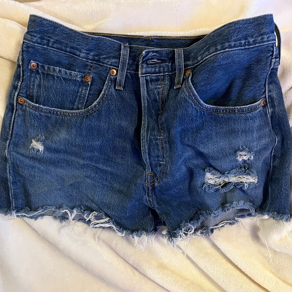 Levi’s 501 Distressed High-Waist Shorts